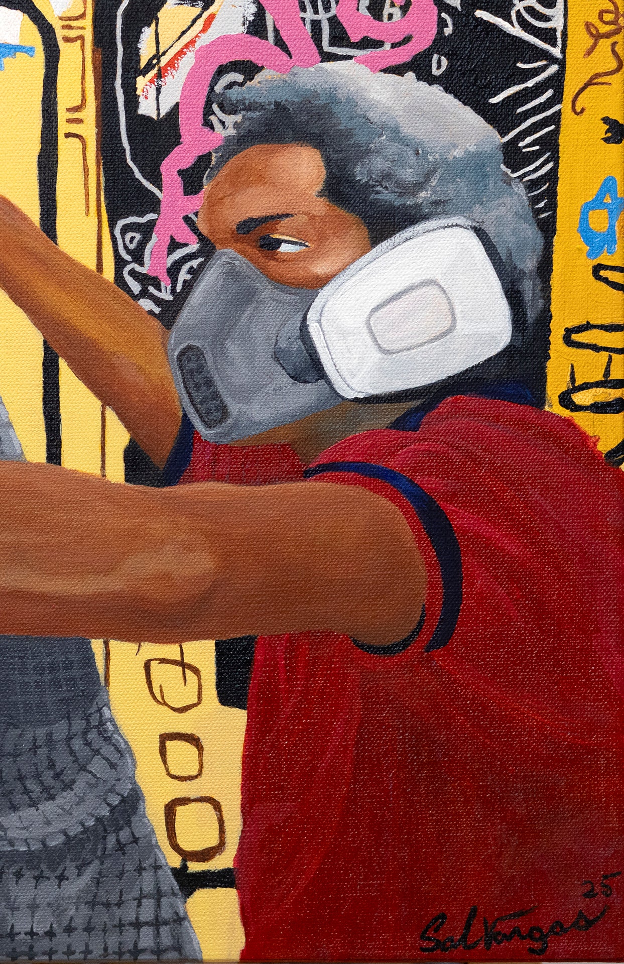 Acrylic Painting - Jean-Michel Basquiat - by Sal Vargas KLAS