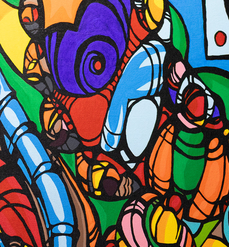 Print of Abstract Acrylic Painting - Metamorphosis by Sal Vargas KLAS
