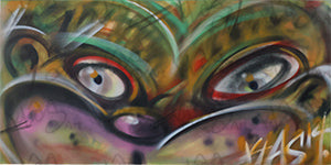 Print of Acrylic Painting - Astro Monkey - by KLAS
