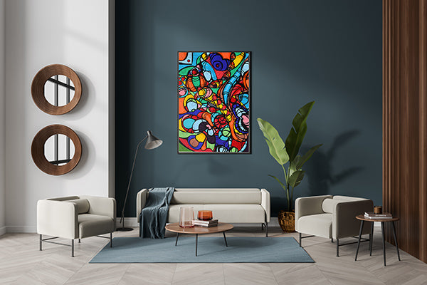 Print of Abstract Acrylic Painting - Paradigm Shift by KLAS
