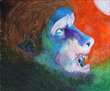 Print of Acrylic Painting - That Kind of Night - by KLAS