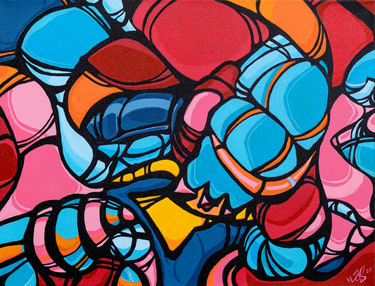 Flip Sequin Zipper Pouch of Painting of Aves  by SAL VARGAS / KLAS