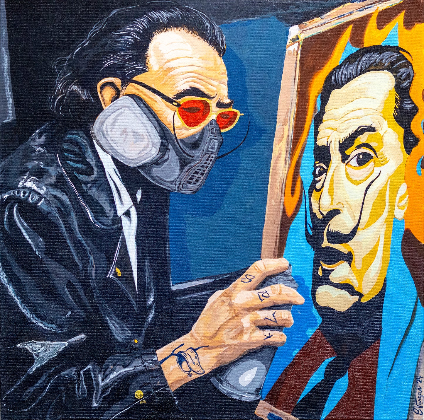 Acrylic Painting - Dali painting Dali - by Sal Vargas KLAS