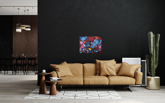 Abstract Acrylic Painting - For the Birds by KLAS