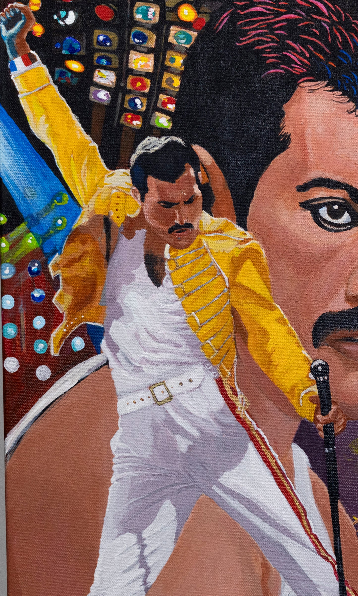 Acrylic Painting - Freddie Mercury "Reminiscing" - by Sal Vargas KLAS