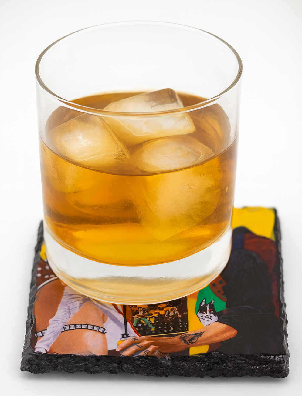 Slate Rock Art Coaster - Freddie Mercury "Reminiscing" - by Sal Vargas KLAS