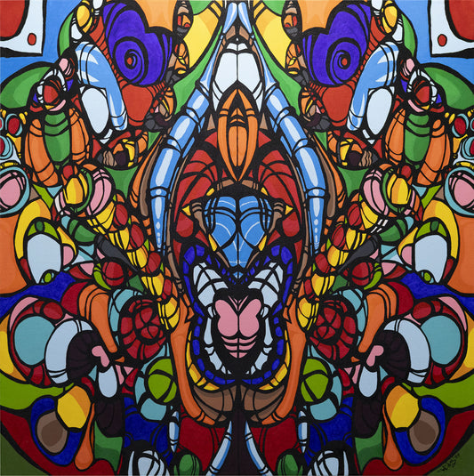 Abstract Acrylic Painting - Metamorphosis by KLAS