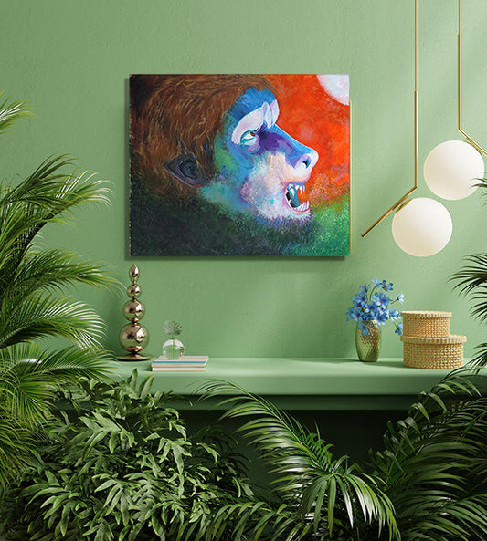 Print of Acrylic Painting - That Kind of Night - by KLAS
